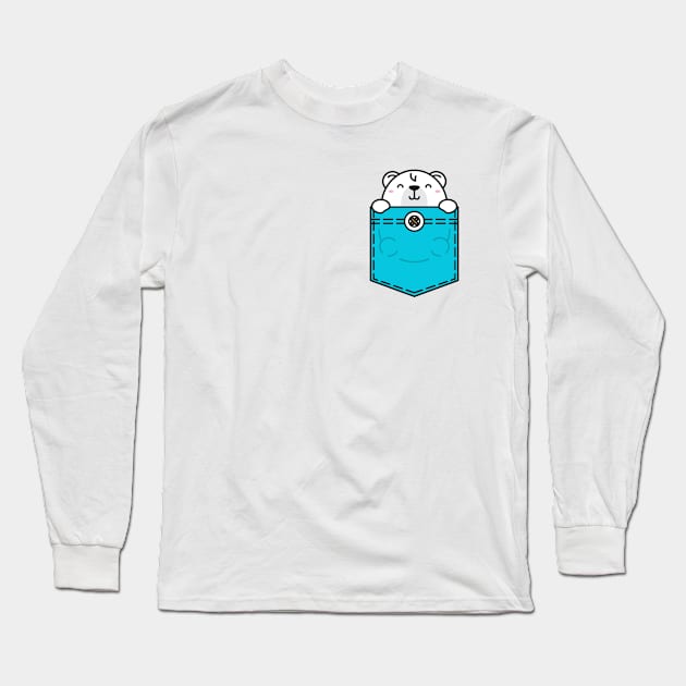 Pocket Polar Long Sleeve T-Shirt by StevenToang